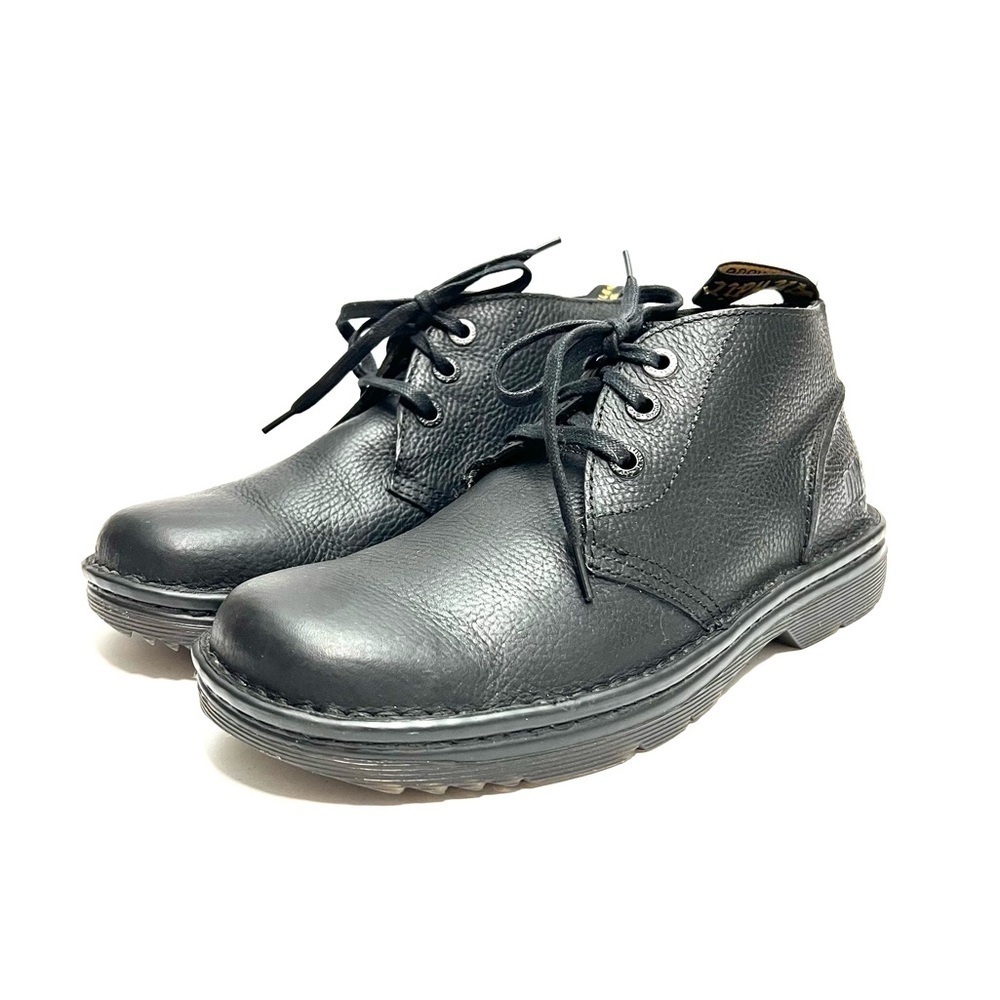 DR. MARTENS | Vintage Y2K black pebble leather 3-eye lace up chukka work boots